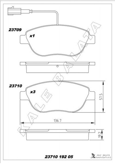 Ön - 1 - Fren Balatası Opel Combo D 12- Punto Evo 1.3-1.4-1.6d Mtj 09 - 500-500c 1.3dmj 10 - - Mıxdepo - Grande Punto Ön Fren Balatası 31135274