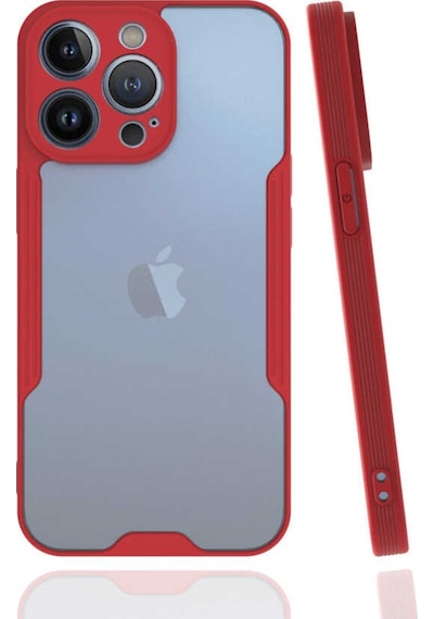 Apple Uyumlu iPhone 13 Pro Kılıf Kamera Korumalı Arkası Şeffaf Silikon