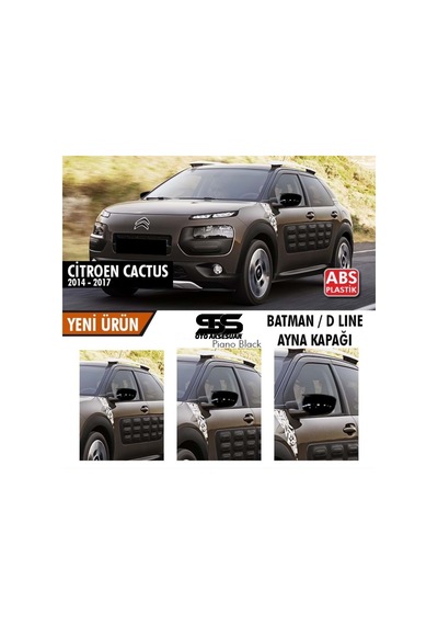 Cactus Batman Yarasa Ayna Kapağı Piano Black / 2014-2017 (Sts Oto Aksesuar)
