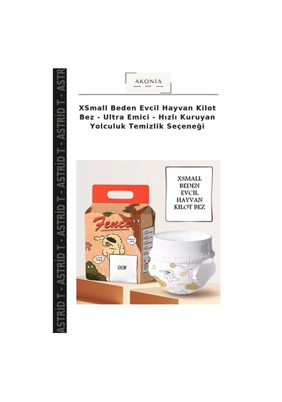 Xsmall Beden Evcil Hayvan Kilot Bez - Ultra Emici - Hızlı Kuruyan Yolculuk Temizlik Seçeneği