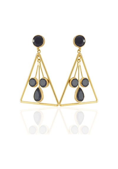 Kadir Jewellery 22 Ayar Altın Kaplama Kadın Sallantılı Küpe -el İşçiliği Ve Hipoalerjenik Küpe Mor 95758415