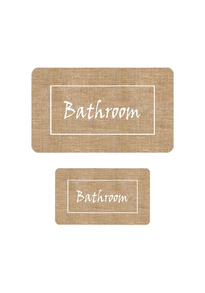 Eliana Home Dijital Baskı 2'li Banyo Paspas Takımı Lna5289 100x60 Ve 60x50 Cm Beyaz
