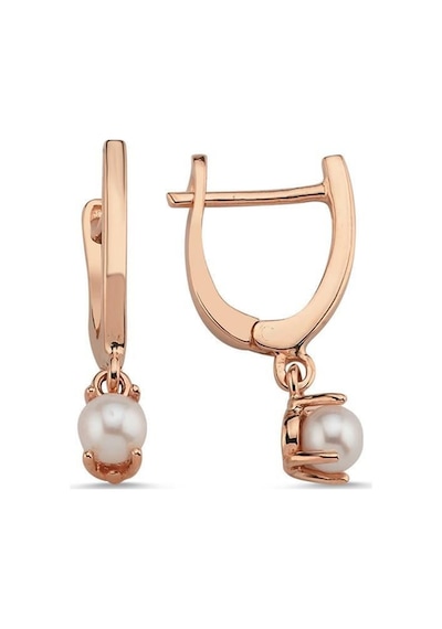 3,5 Mm Doğal İnci Sallantılı Küpe Rose Rose
