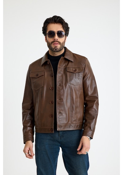 Franko Armondi Jean Model Reguler Erkek Deri Ceket E24-k-899-y Fındık