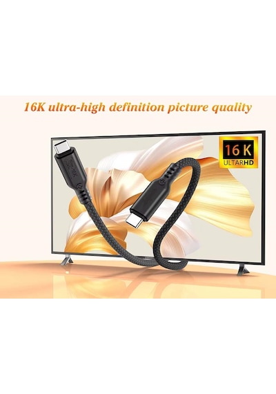 Thunderbolt 5 Kablo 2 Metre 80gbps 240w 16k 60hz Pasif Etron Ej903w Zr1323 -