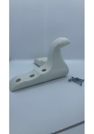 Karakoçaksesuar Karakoç, Lüx 12Cm Dekoratif Plastik Beyaz Mobilya Ayağı (4 Adet)