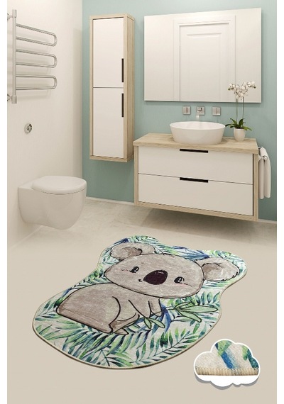 Koala Shape 80X100 Cm Banyo Halısı, Paspas Koala Shape 80X100 Cm Banyo Halısı, Paspas