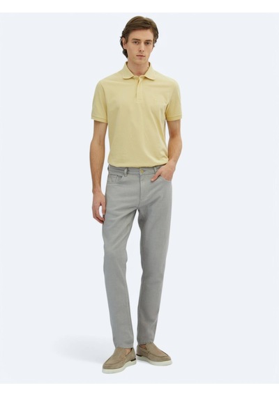 Gri Dokuma Regular Fit Casual Pamuk Karışımlı Pantolon Gri Gri Dokuma Regular Fit Casual Pamuk Karışımlı Pantolon Gri