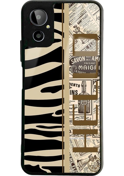 Gm 23 Se Zebra Gazete Tasarımlı Glossy Telefon Kılıfı Siyah