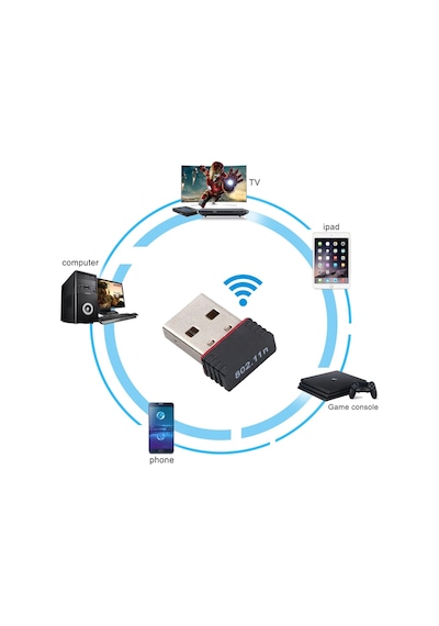 150 M Usb Wifi Adaptörü Kablosuz 2.4g Ağ Kartı Mini Usb 2.0 Rtl8188 Wifi Dongle 1pcs