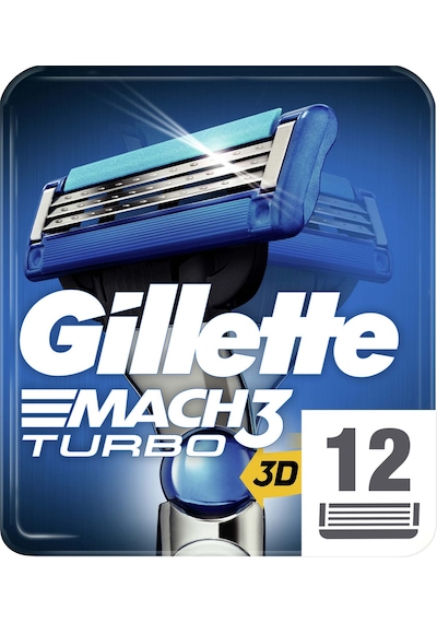 Gillette Mach3 Turbo Yedek Tıraş Bıçağı 12'li