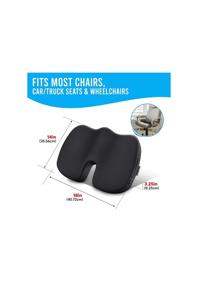Tr Nefes Alabilir Hafızalı Köpük Koltuk Minderi Tailbone Hassasiyet Kesici W/mesh Ve Kadife Kılıflar - Masa Sandal Diğer