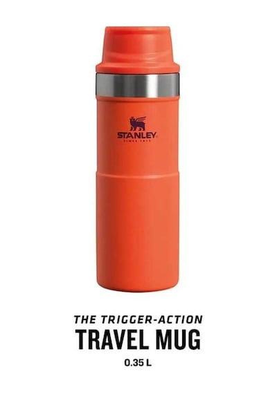 Stanley Klasik Trigger-Action Termos Bardak 0.35 LT  Turuncu