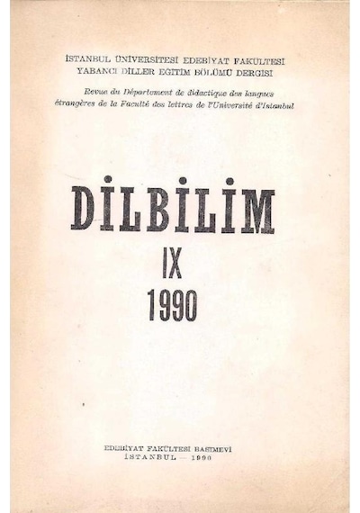 Dilbilim Ix 1990 - Editör - Berke Vardar