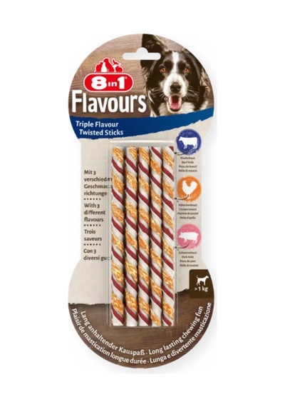 8in1 Flavours Triple Flavour Twisted Sticks Üçlü Lezzet Çubukları 70 G