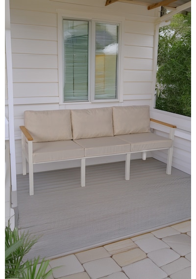 Neokas Metal Bahçe Oturma Grubu, Balkon Takımı, Kafe Koltuğu, Bekleme Alanı Koltuğu, 1 Adet Üçlü Koltuk Beyaz Neokas Metal Bahçe Oturma Grubu, Balkon Takımı, Kafe Koltuğu, Bekleme Alanı Koltuğu, 1 Adet Üçlü Koltuk Beyaz