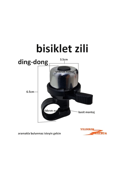 Scott Bike Çın--Tın Taıwan Malı Çelik Gri Bisiklet Zili Gri