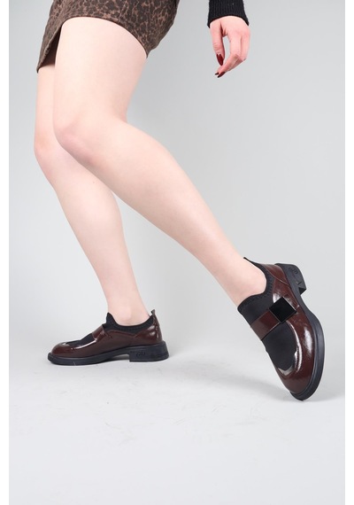 Birikon Pabna Cilt-strech Garnili Loafer Kahverengi-8609 Haki