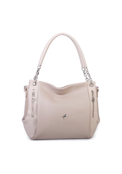 Nas Bag Kadın Büyük Boy Omuz Çantası 45x34x21 Cm Kum Victoria