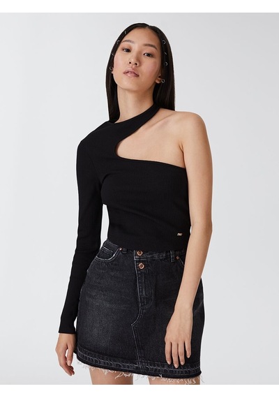 LOFT Fitted Kadın Tshirt U.kol Lf2030516 Q1.v1 Siyah