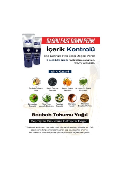 Kalıcı&hızlı Etkili Keratin İçerikli Saç Düzleştirici Krem Dashu For Men Premium Fast Down Perm 10