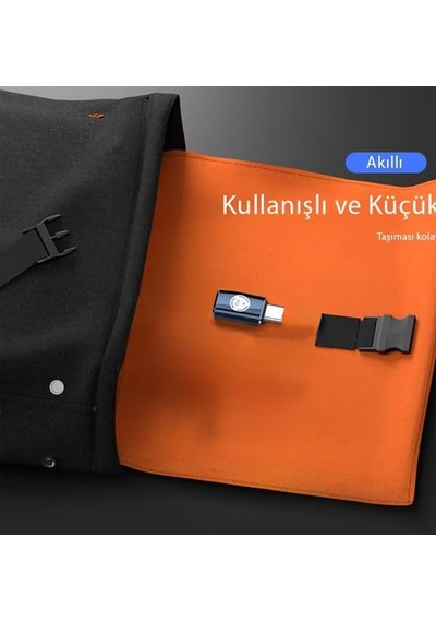 35w Lightning To Type C 15 Max Pro Plus Yuva Çevirici Hızlı Şarj Aktarımı Otg Dönüştürücü Gri Otgtm-g