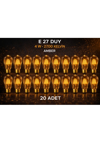 4w 810 Lümen 2700k Rustik Ampul Amber Renk