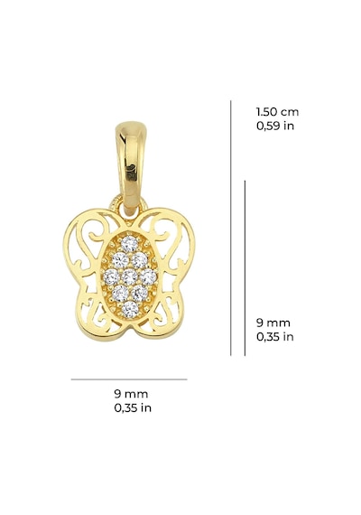 Goldkupe 14 Ayar Altın Kelebek Kolye Ucu 0,70 Gr-3275