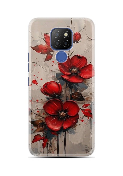 General Mobile Gm9 Pro Kılıf Boutique Baskılı Resimli Kırmızı Çiçek Pcode -098