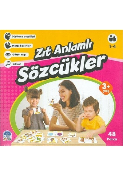 Zıt Anlamlı Sözcükler-Eğitici Yapboz 3+ Yaş- Martı Yayınları