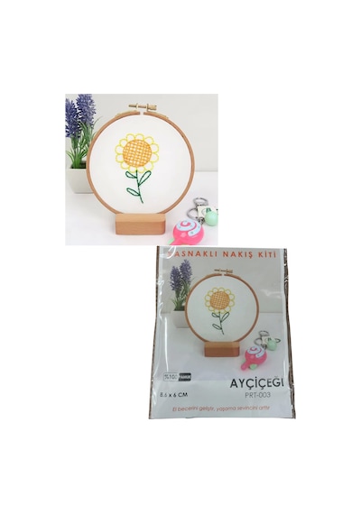 Nakış Kitleri Kasnaklı 8.6 X 6 Cm Ayçiçeği