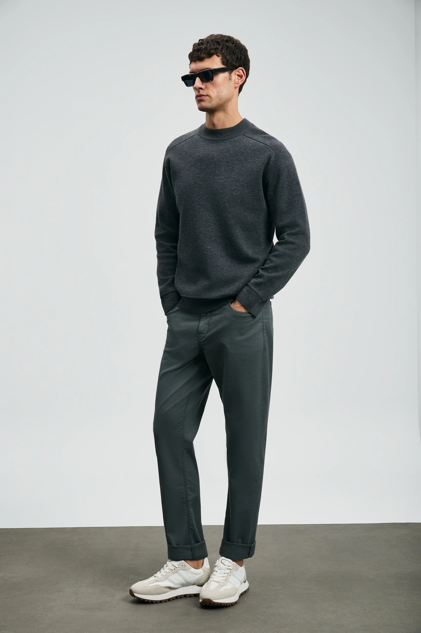 Lufian Helt Spor 5 Cep Erkek Pantolon Slim Fit Yeşil Yeşil 112190348100600 Yeşil