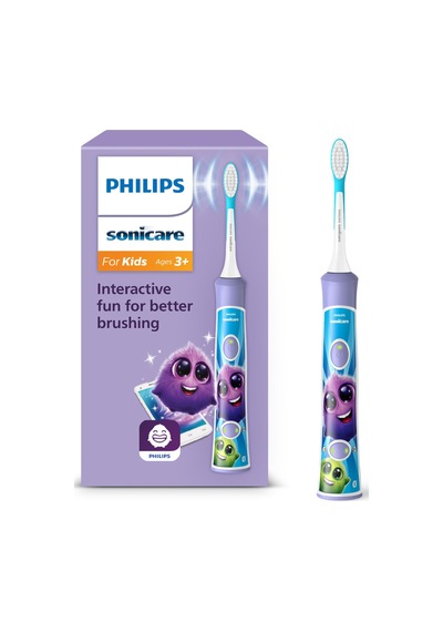 Philips Sonicare For Kids, Uygulamalı Elektrikli Sonik Diş Fırçası, 3 Yaş Ve Üzeri Çocuklar İçin, Kapsamlı Temizlik İçin Smartimer Ve Quadpacer'lı, Mor, Model Hx6322/12 Philips Sonicare For Kids, Uygulamalı Elektrikli Sonik Diş Fırçası, 3 Yaş Ve Üzeri Çocuklar İçin, Kapsamlı Temizlik İçin Smartimer Ve Quadpacer'lı, Mor, Model Hx6322/12
