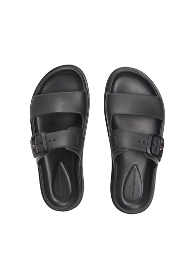 Tommy Hilfiger Kadın Light Double Strap Sandal Terlik Fw0fw08953bds Siyah