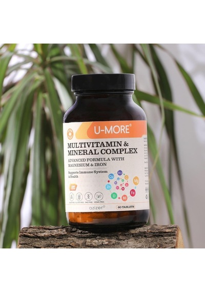 Multivitamin Ve Mineral Kompleksi, Şekersiz, Glutensiz, Kalsiyum, Magnezyum, A, B1, B2, B5, B6, B12, D3, K, C Vitaminle