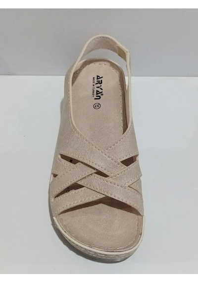 Aryan 37-759 Anatomic Kadın Dolgu Topuk Sandalet Siyah