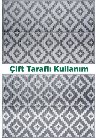 Konfor Halı Savana 8805 Plaj Kamp Piknik Bahçe Halısı Balkon Teras Hasır Mat Savan Halı