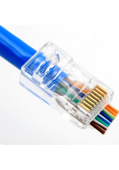 Yeni Nesil Delikli Cat6/Cat5 Rj45 Jack Konnektör Utp Jak 100 Adet