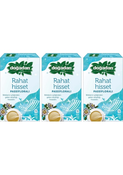 Doğadan Rahat Hisset Pasifloralı Süzen Poşet Karışık Bitki Çayı 3 x 18'li