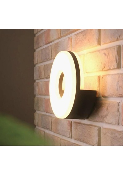 Elektrikle Çalışır, 10 Watt, 3000 Kelvin Led Aplik, İç Ve Dış Mekan, Bahçe Duvar Armatürü, Led Aplik Beyaz - Siyah