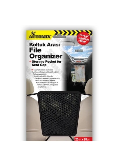 Organizer Koltuk Arası File Siyah 25cmx28cm