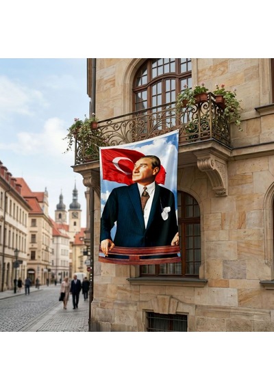 Istikbal Göklerdedir Mustafa Kemal Atatürk-ay Yıldız Poster Poster Bayrak Premium Raşel Kumaş Ata33 Diğer
