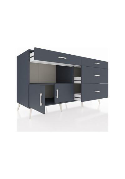 Kronos Konsol Tek Raflı 4 Çekmeceli 2 Kapaklı 176x59x99 Antrasit- Antrasit-antrasit Kronos Konsol Tek Raflı 4 Çekmeceli 2 Kapaklı 176x59x99 Antrasit- Antrasit-antrasit