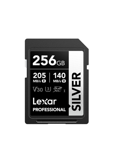 Lexar Silver 256 Gb U3 V30 4k Sd Hafıza Kartı 205 Mb/s
