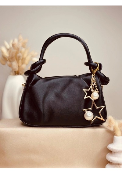 Elora Atelier Hobo Siyah Charmlı Çanta Çok Renkli
