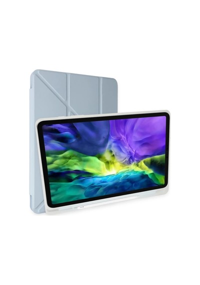 Apple İpad Pro 12.9 2021 Kılıf Kalemlikli Mars Tablet Kılıfı - Mavi Diğer