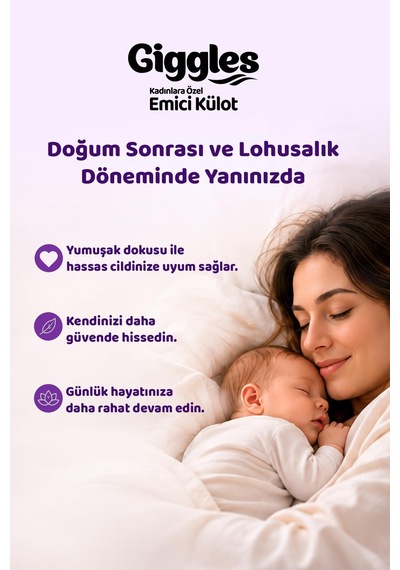 Giggles Lady Pants Yetişkin Kadınlara Özel Emici Külot Bez Medium Bel Ölçüsü 70-105cm 9'lu 5 Paket 45 Adet M