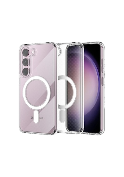 Samsung Uyumlu Galaxy S23 Plus Uyumlu Kılıf Magneticsafe Şeffaf Silikon - Şeffaf