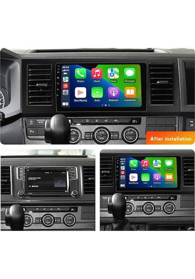 Volkswagen Caravella Araç Multimedya Android Ekran Carplay Double Teyp 2+32 9" 15-20 Black Cadence