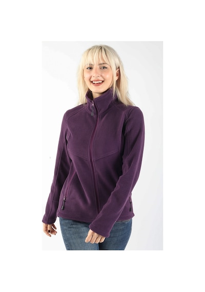 Kadın Balıkçı Fermuarlı Sweatshirt Mor